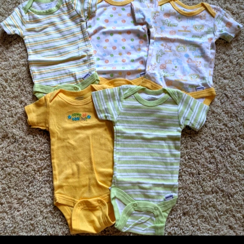 Newborn gender neutral Gerber onesies